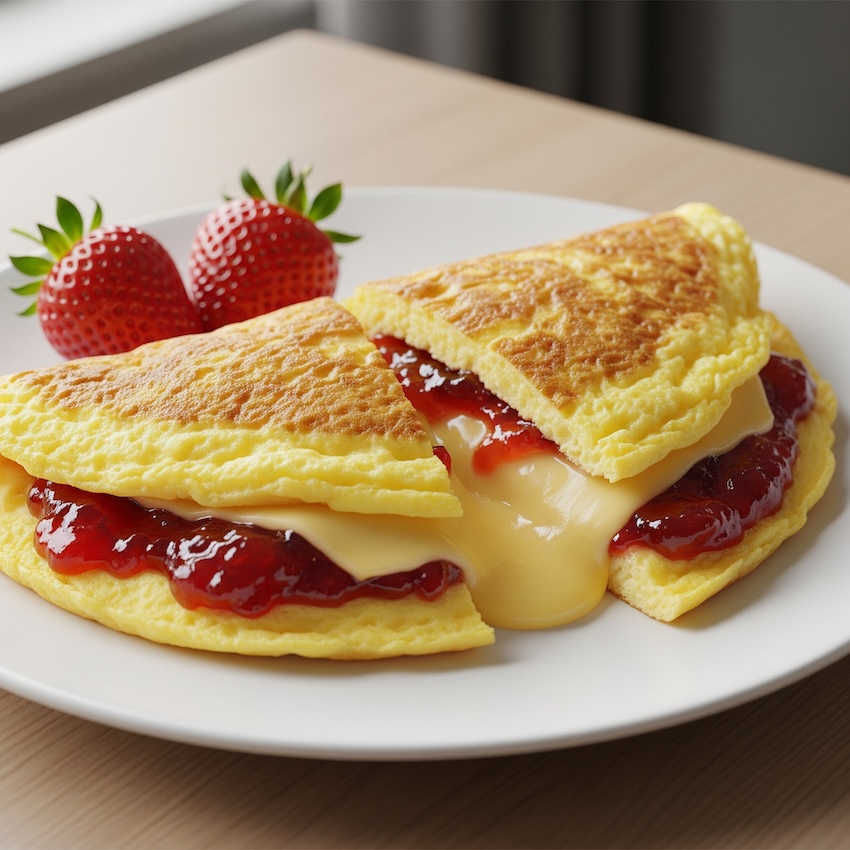omelette dolci salate composta fragole