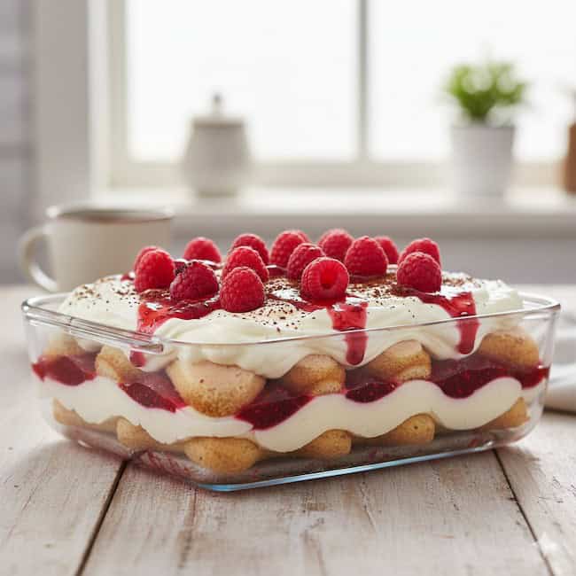 tiramisu composta lamponi