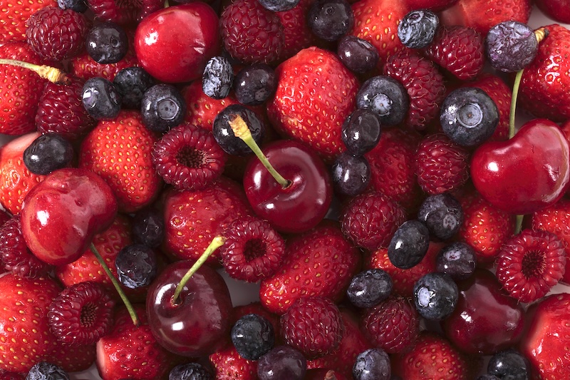 mixed berries closeup